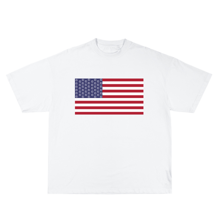 T-SHIRT 3K FLAG BLANC