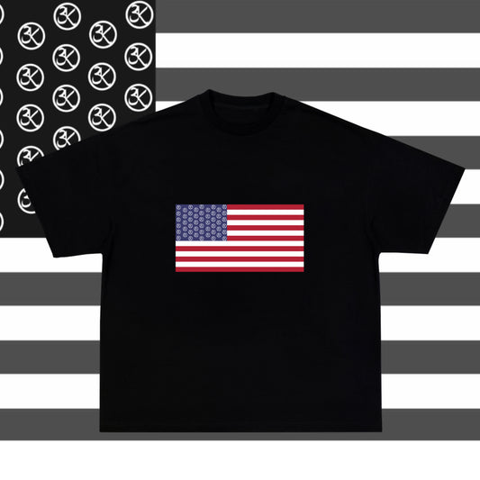 T-SHIRT 3K FLAG NOIR