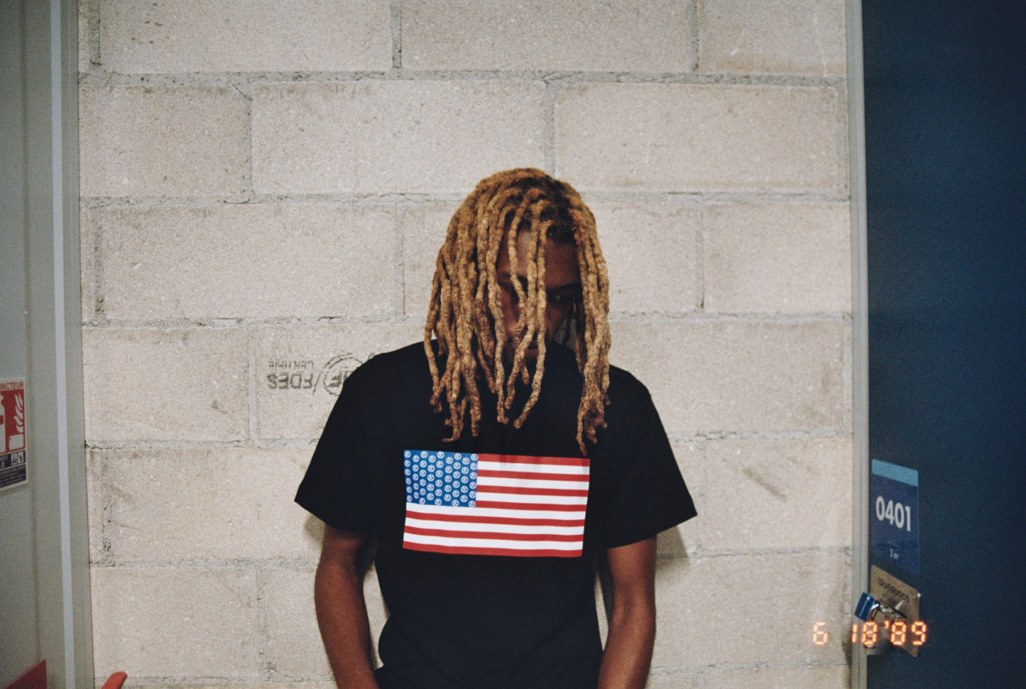 T-SHIRT 3K FLAG NOIR