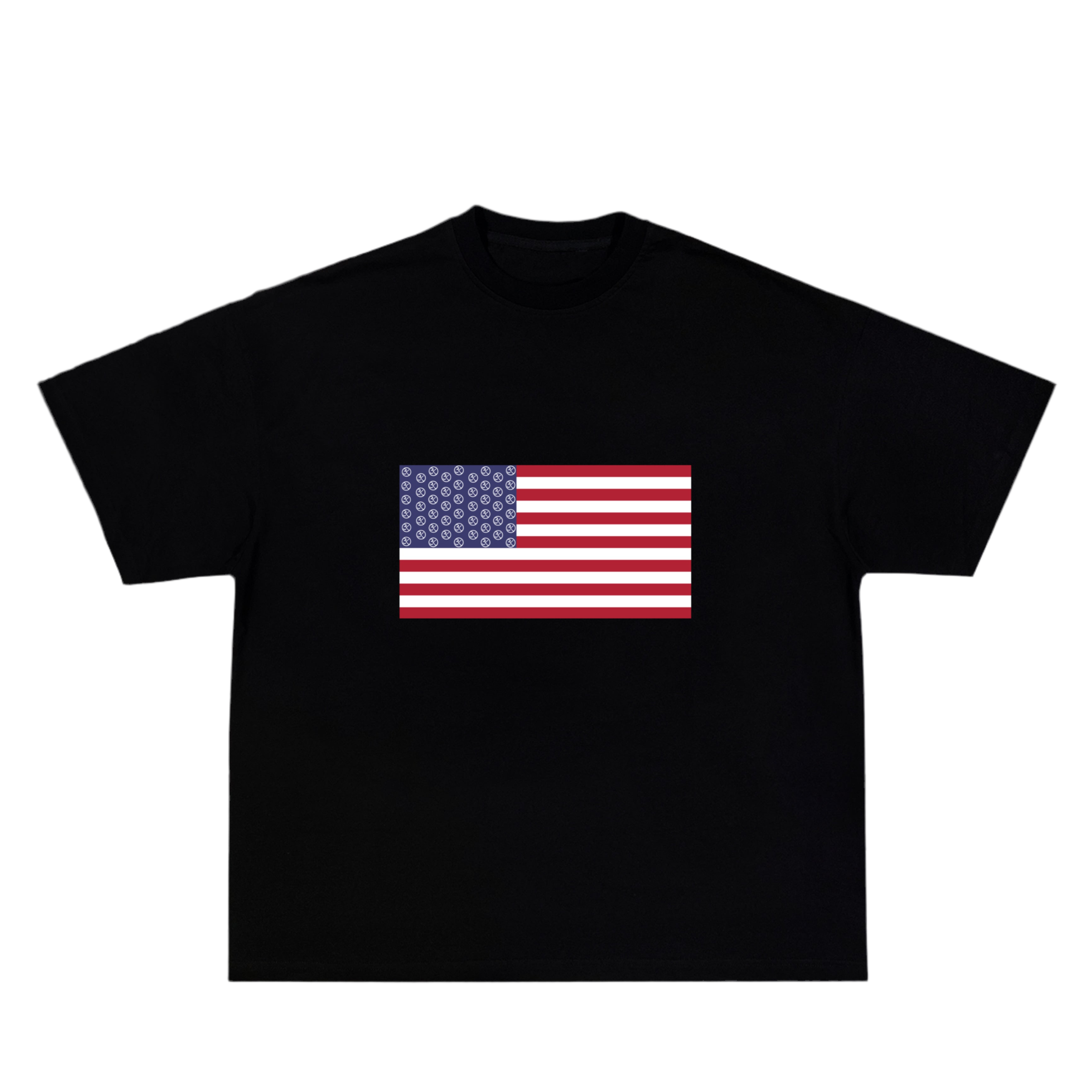 T-SHIRT 3K FLAG NOIR