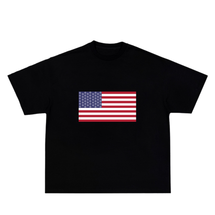 T-SHIRT 3K FLAG NOIR