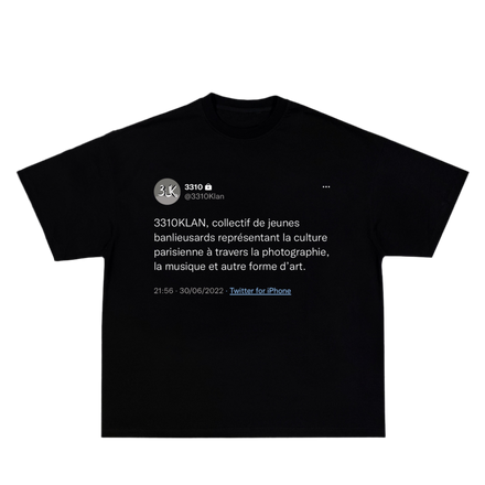 3K "TWITTER" TEE NOIR